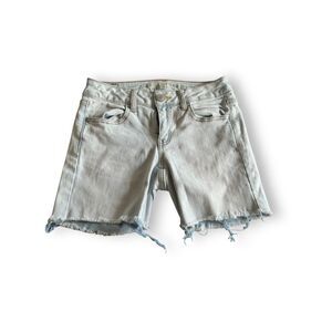 American Eagle Jean Shorts Women Size 4 Light Wash Distressed